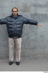 Whole Body Man T poses White Slim Standing Street photo references
